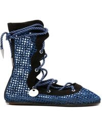 Kiko Kostadinov - Bottes Lacées En Mesh - Lyst