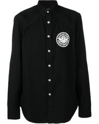 Balmain - Hemd Mit Logo-Stickerei - Lyst