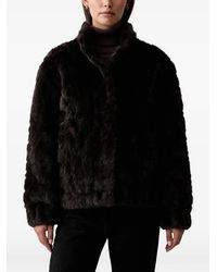 Silvian Heach - Embellished-Button Faux-Fur Jacket - Lyst