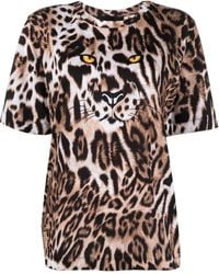 Boutique Moschino - T-Shirt mit Leoparden-Print - Lyst