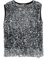 Junya Watanabe - Sequinned Sleeveless Top - Lyst