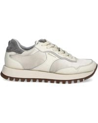 GANT - Lace-Up Panelled Sneakers - Lyst