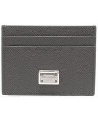Dolce & Gabbana - Leather Card Holder With Logo Plaque - Lyst
