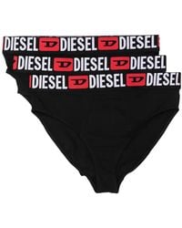 DIESEL - Pack de 3 calzoncillos con logo en la cinturilla - Lyst