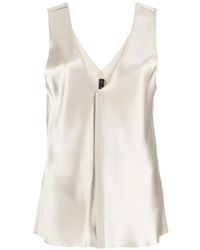 Voz - Raw-Cut Silk Tank Top - Lyst