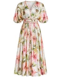 Guess - Lucie Floral-Print Pleated Dress - Lyst