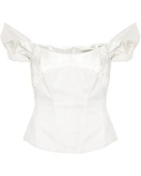 V:PM ATELIER - Paloma Off-shoulder Corset Top - Lyst
