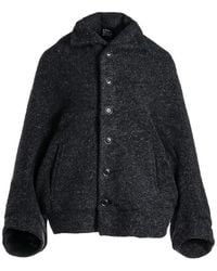 Limi Feu - Manteau Boutonné En Bouclé - Lyst