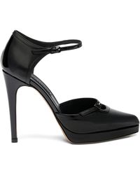 Casadei - 100Mm Michelle Buckled Platform Pumps - Lyst