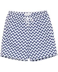 Frescobol Carioca - Santos Wave-Print Swim Shorts - Lyst