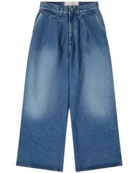 ERL - Jeans A Gamba Ampia Con Pieghe - Lyst