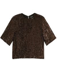 Twinset - Sequin Crew Neck Blouse - Lyst