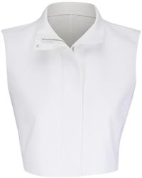 Akris - Hester Cropped Sleeveless Short Vest - Lyst