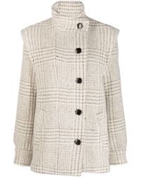 IRO - Manteau en laine vierge à carreaux - Lyst