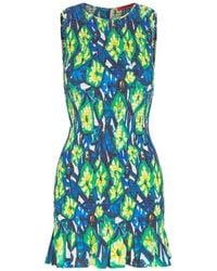Simon Miller - Belle Smocked Sleeveless Cotton Mini Dress - Lyst