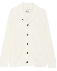 MC2 Saint Barth - Glasgow Ribbed Shawl-Collar Cardigan - Lyst