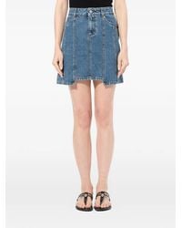 McQueen - Denim Mini Skirt - Lyst