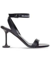 Balenciaga - Afterhour 90mm Sandal In Black Smooth Calfskin - Lyst