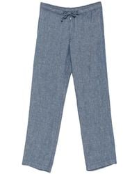 120% Lino - Drawstring-Waist Trousers - Lyst