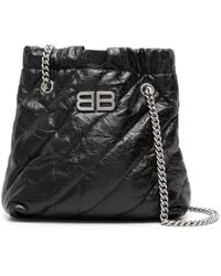 Balenciaga - Crush Small Leather Tote Bag - Lyst