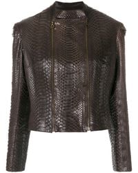 Dior Pre-owned Jacke aus Schlangenleder - Braun