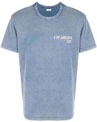 Fay - Logo-Print Short-Sleeved T-Shirt - Lyst