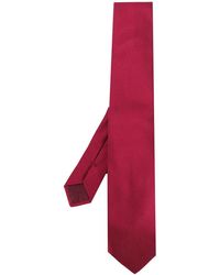 Giorgio Armani Corbata con motivo geométrico - Rojo