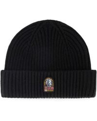 Parajumpers - Logo-Patch Ribbed-Knit Beanie Hat - Lyst