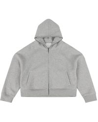 Entire studios - Pull Zippé En Maille Nervurée Et Capuche - Lyst
