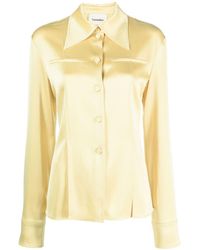 Nanushka - Oversize-collar Long-sleeve Shirt - Lyst