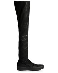 Rick Owens - Waxed High Sock Boots - Lyst