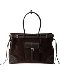 Prada - Bonnie Extra Large Corduroy And Leather Handbag - Lyst