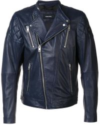 DIESEL Leather jackets for Men - Lyst.com