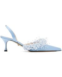 Mach & Mach - Pearl Embellished Slingback Pumps - Lyst