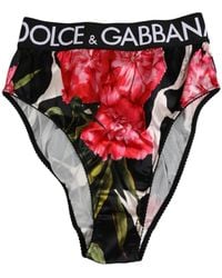 Dolce & Gabbana - Floral-Print Logo-Waistband Briefs - Lyst