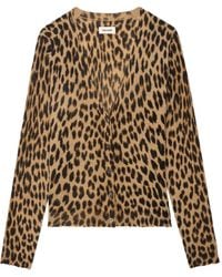 Zadig & Voltaire - Manala Leopard-Print Button Cardigan - Lyst