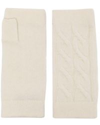 N.Peal Cashmere - Fingerlose Handschuhe mit Zopfmuster - Lyst