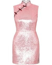 ANOUKI - Sequin-Embellished Bow-Detail Mini Dress - Lyst