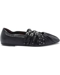 Ash - Brendah バックルストラップ スタッズ フラットシューズ - Lyst