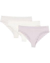 Marc O' Polo - Lace-Trim Ribbed Briefs (Set Of Three) - Lyst