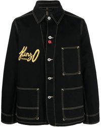 KENZO - Logo-appliqué Shirt Jacket - Lyst