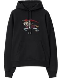 Burberry - Equestrian Knight-Embroidered Hoodie - Lyst