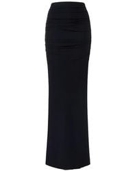 Elisabetta Franchi - Draping Jersey Long Skirt - Lyst