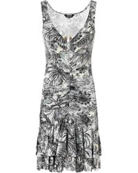 Just Cavalli - Kleid Mit Blumen-Print - Lyst