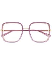 Chloé - Brille Mit Eckigem Gestell - Lyst