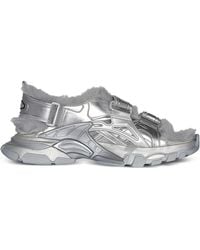 Balenciaga - Track Flat Sandals - Lyst