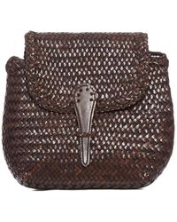 Dragon Diffusion - City Geweven Leren Mini-Crossbodytas - Lyst