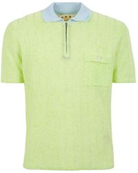 Marni - Cable-Knit Polo Shirt - Lyst