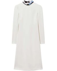 PUCCI - Vestido midi con cuello en contraste - Lyst