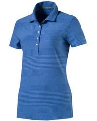 PUMA - Striped-Pattern Polo Shirt - Lyst